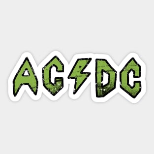 Butt-Head AC/DC Distressed -  Green Sticker